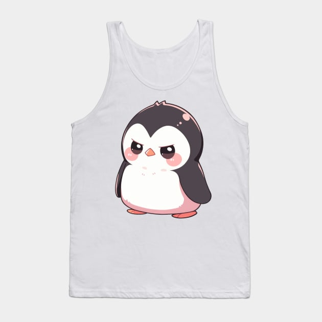 Chibi style tuxedo penguin Tank Top by SundayDonuts